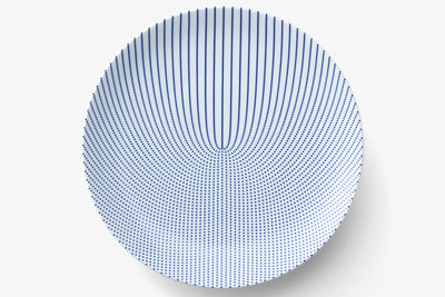 五千五十水玉紋様皿（静図）白